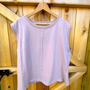 Free People boxy muscle tank lavender color